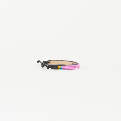 Skinny LOVE Bracelet - Bubblegum/White