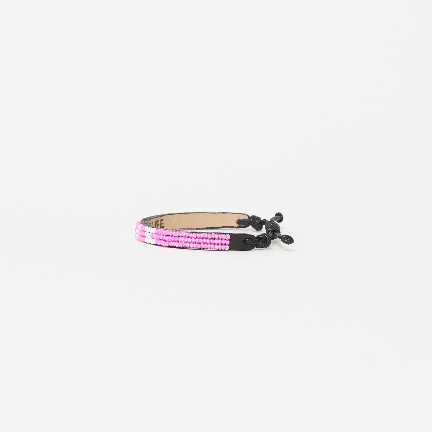 Skinny LOVE Bracelet - Bubblegum/White