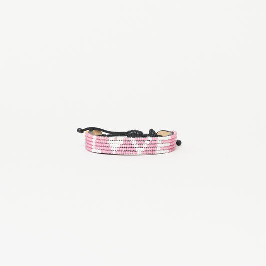 LOVE Heart Bracelet - Pearly Pink/White