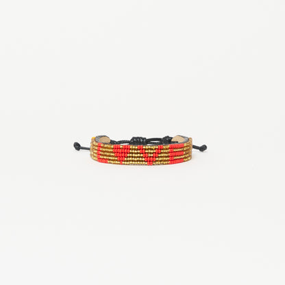 LOVE Heart Bracelet - Gold/Red