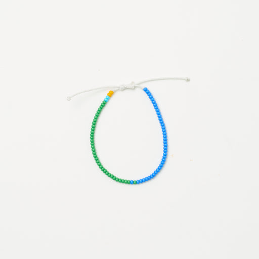 Single Strand Bracelet - Green/Cornflower