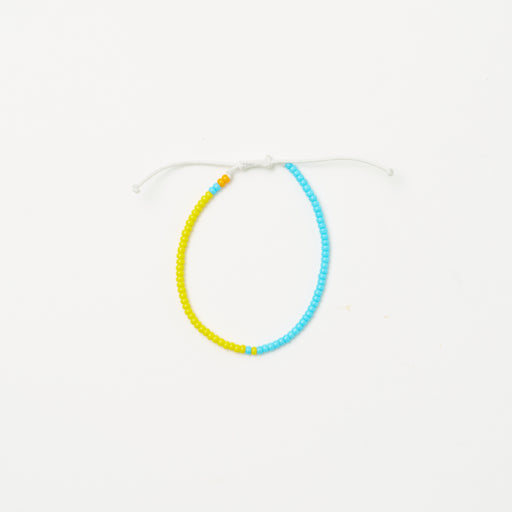 Single Strand Bracelet - Yellow/Turquoise