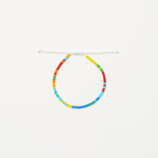 Single Strand Bracelet - Dark Rainbow Multi