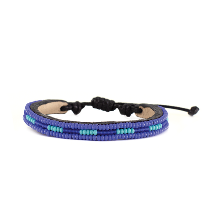 FINAL SALE: Skinny Nija Bracelet - Blue/Turquoise