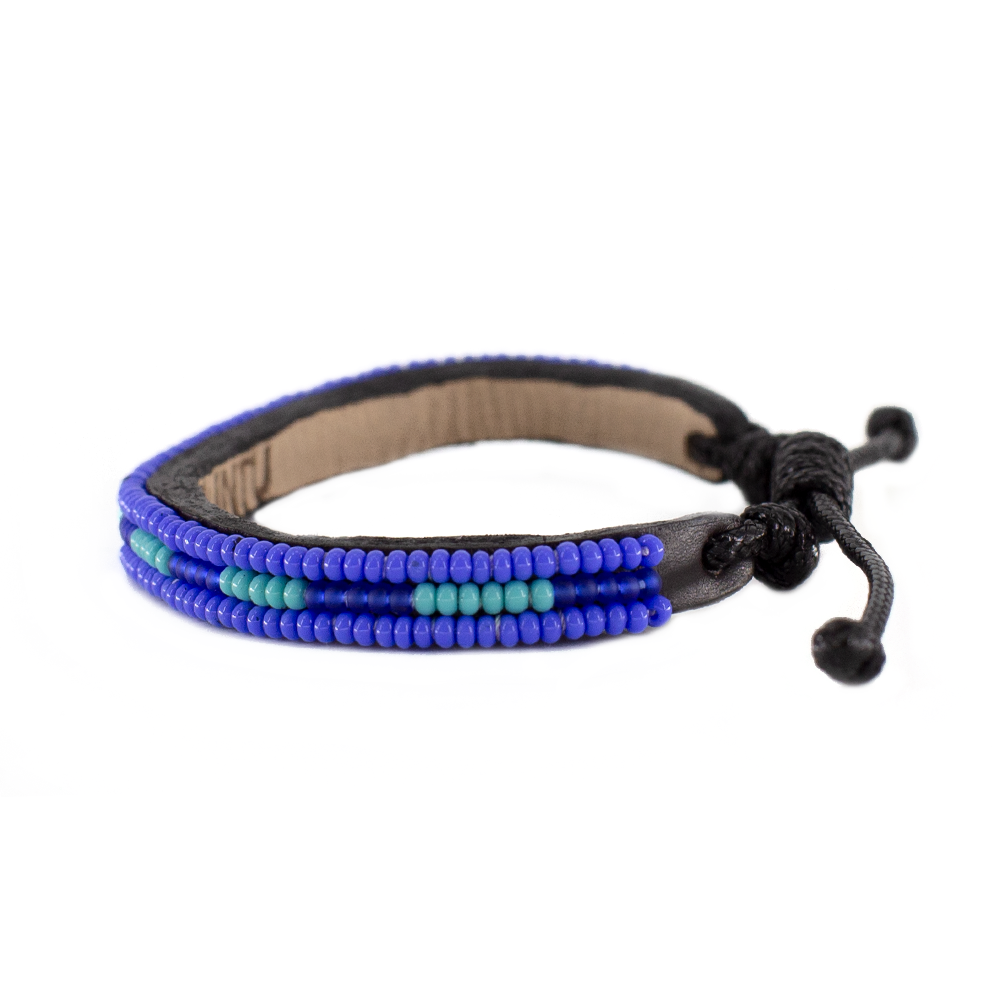 FINAL SALE: Skinny Nija Bracelet - Blue/Turquoise