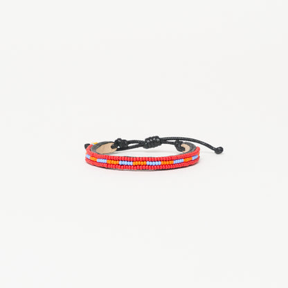 Skinny Nija Bracelet - Red/Blue Multi