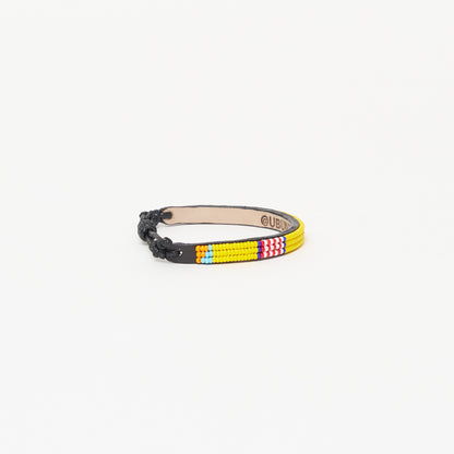 FINAL SALE: Skinny Stripe Bracelet - Yellow/Red/White