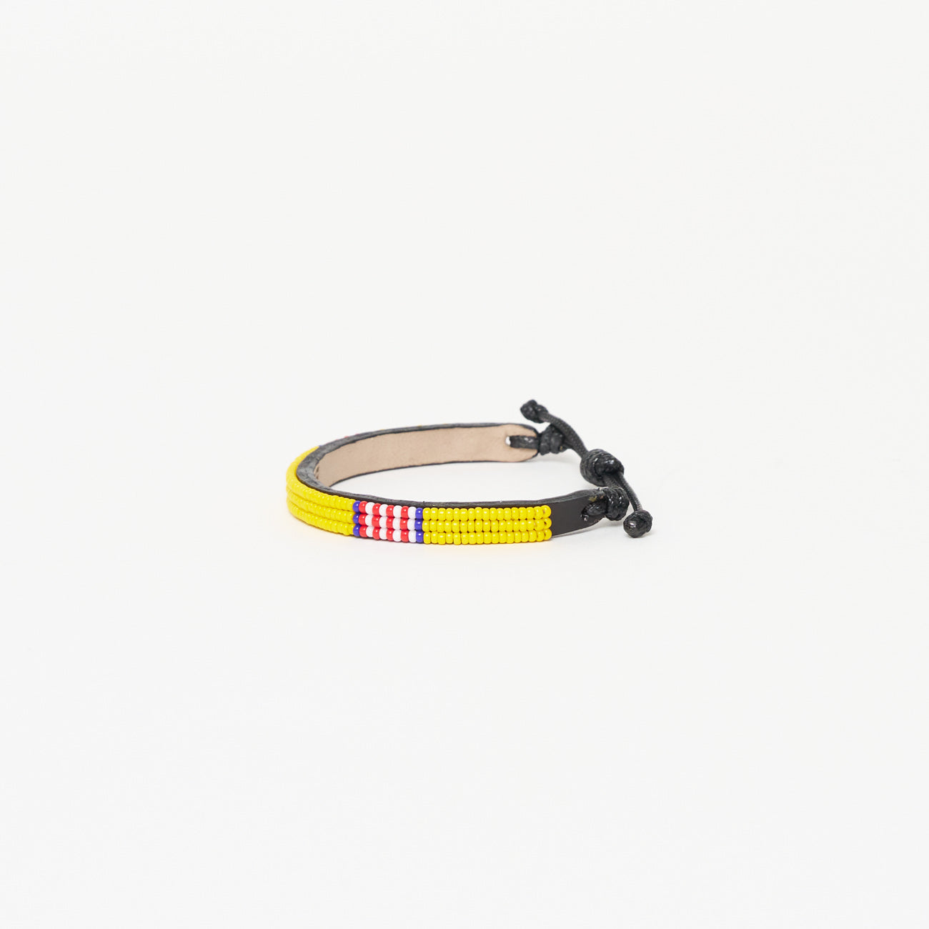 FINAL SALE: Skinny Stripe Bracelet - Yellow/Red/White