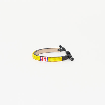 FINAL SALE: Skinny Stripe Bracelet - Yellow/Red/White