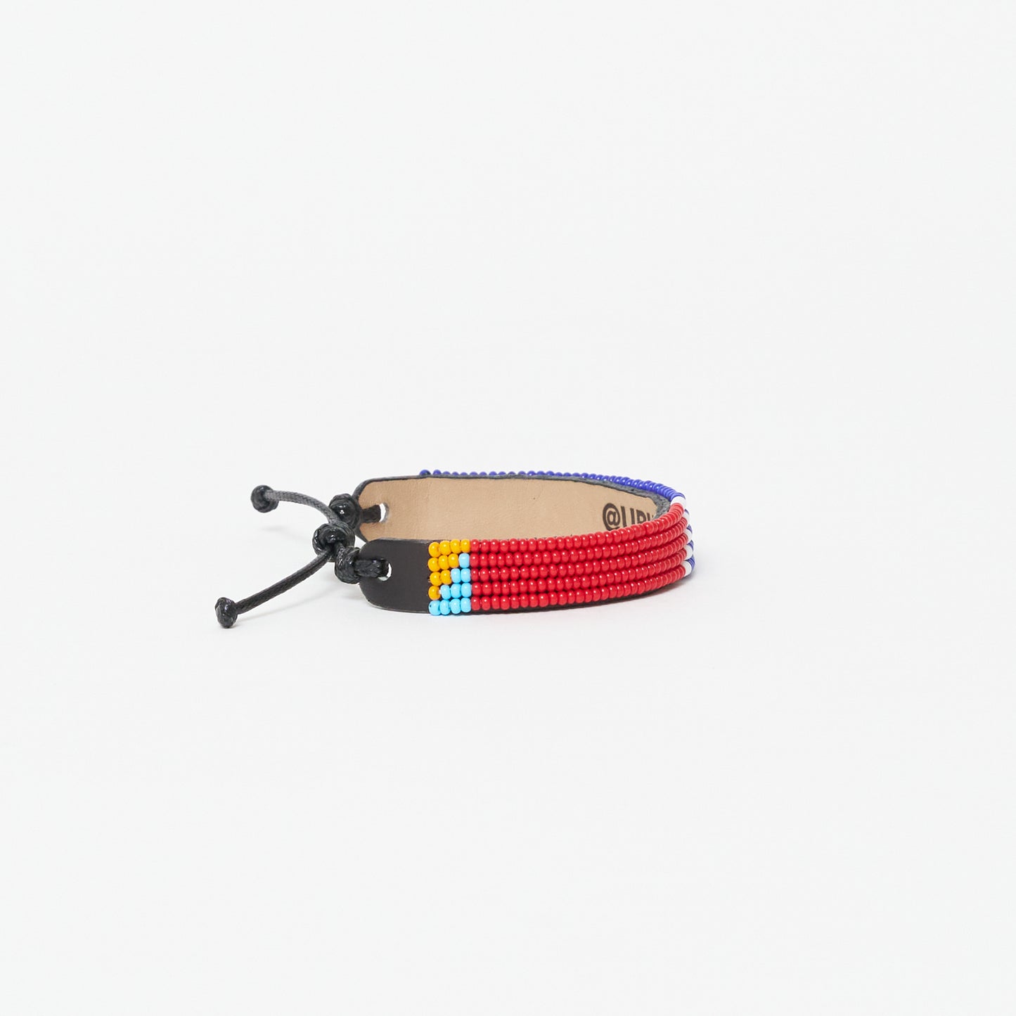 FINAL SALE: XLarge Tribal Bracelet - Red/White/Royal