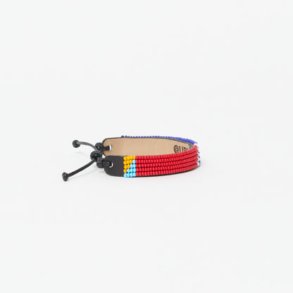 FINAL SALE: Tribal Bracelet - Red/White/Royal