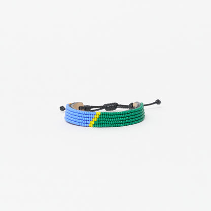 FINAL SALE: XLarge Tribal Bracelet - Blue/Yellow/Green