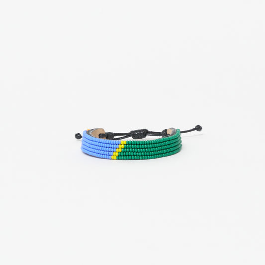 FINAL SALE: Tribal Bracelet - Blue/Yellow/Green