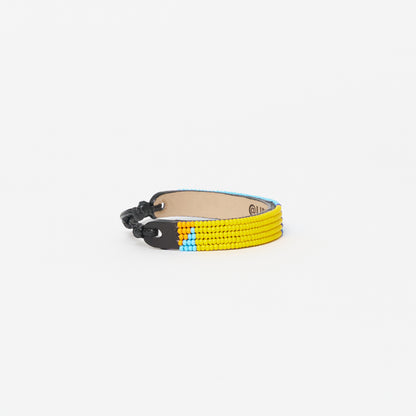 FINAL SALE: XLarge Tribal Bracelet - Yellow/Royal/Turquoise