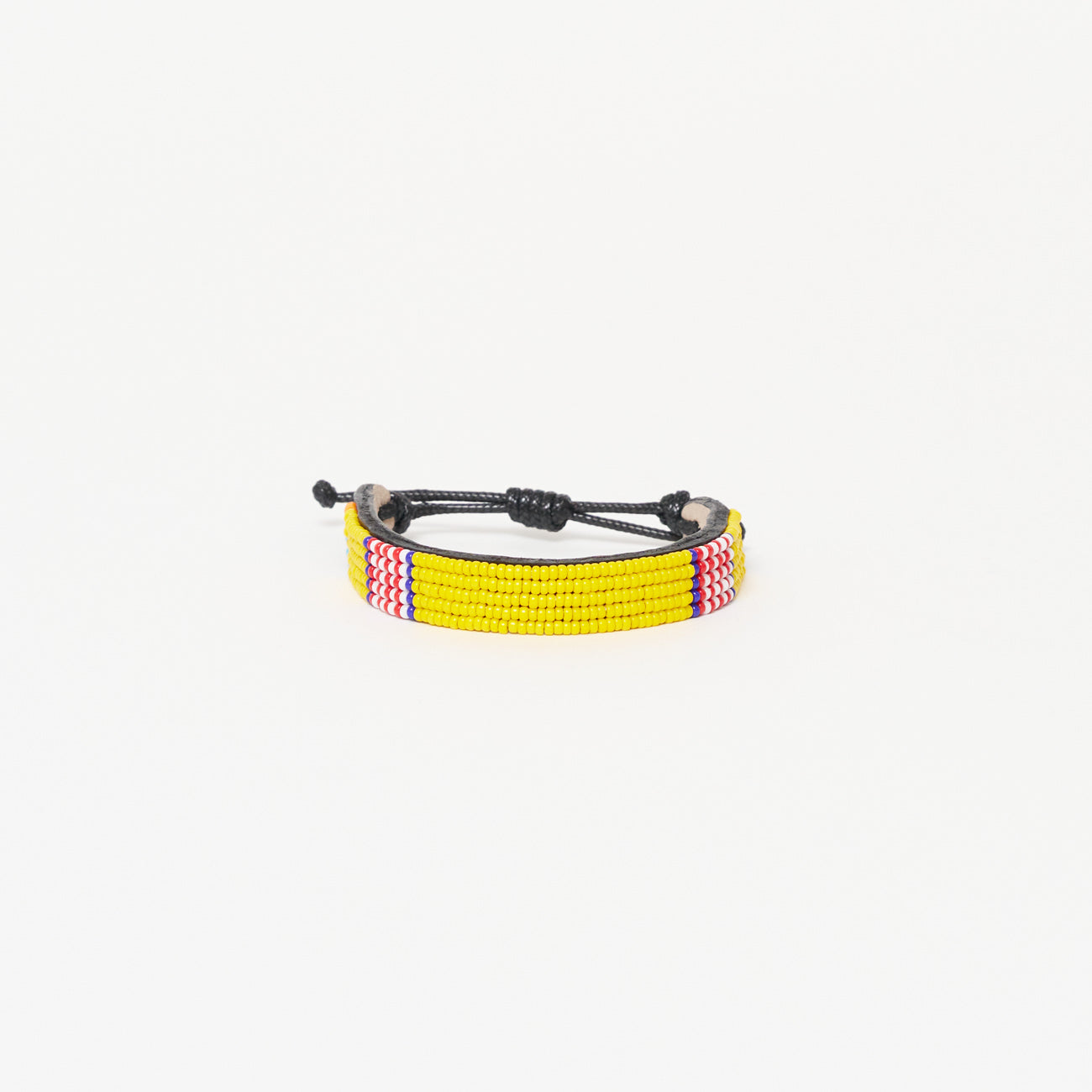 FINAL SALE: Stripe Bracelet - Yellow/Red/White