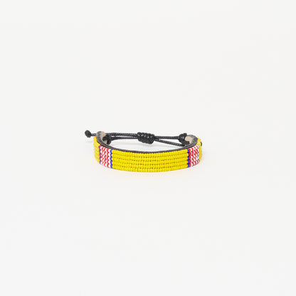 FINAL SALE: Stripe Bracelet - Yellow/Red/White