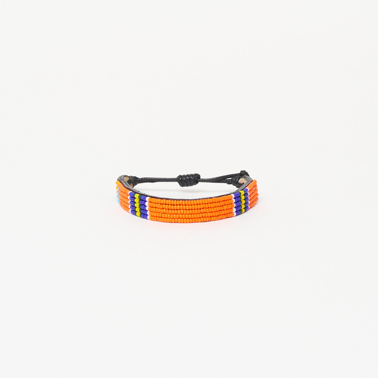 FINAL SALE: Stripe Bracelet - Orange/Royal/Yellow