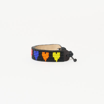 Mara Bracelet - Black Multi Hearts