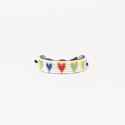 Mara Bracelet - White Multi Hearts