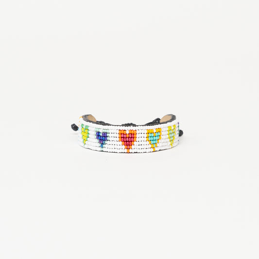 Mara Bracelet - White Multi Hearts