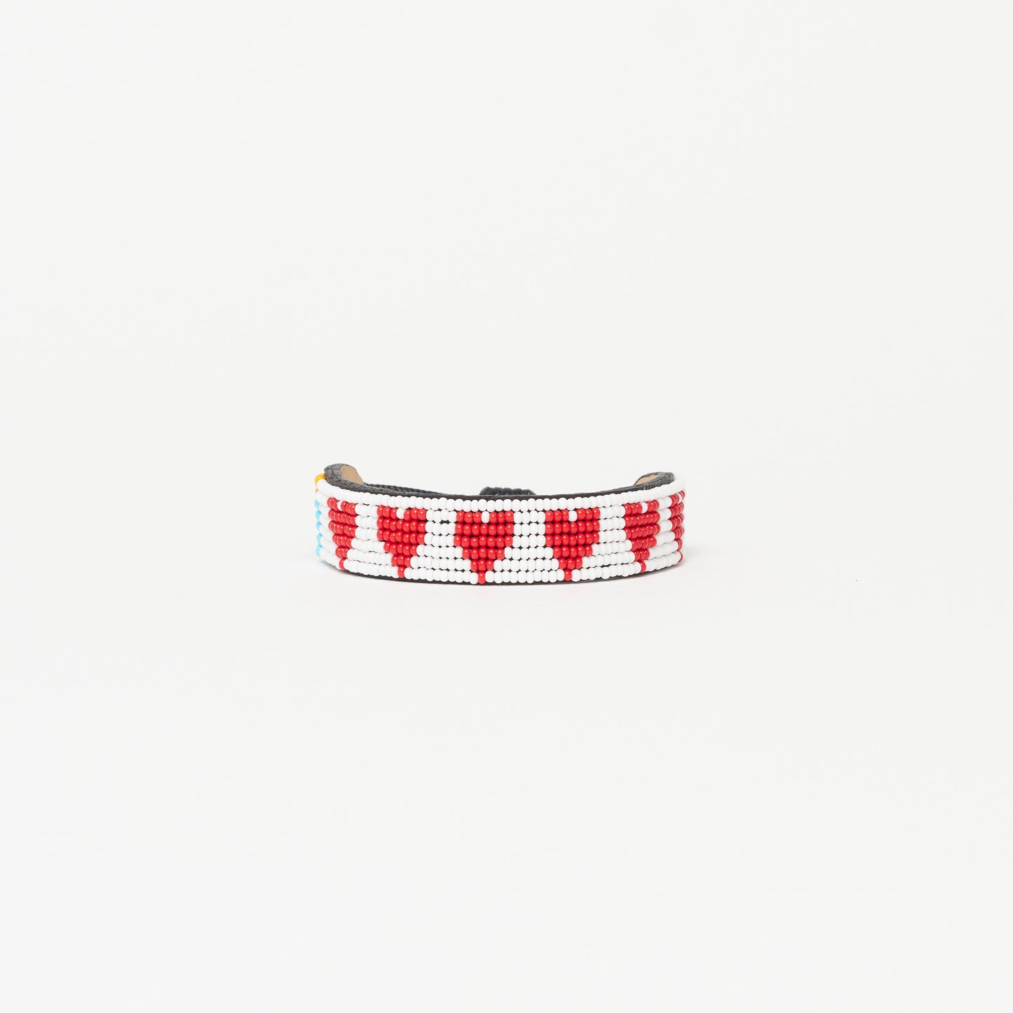 Mara Heart Bracelet - White/Red