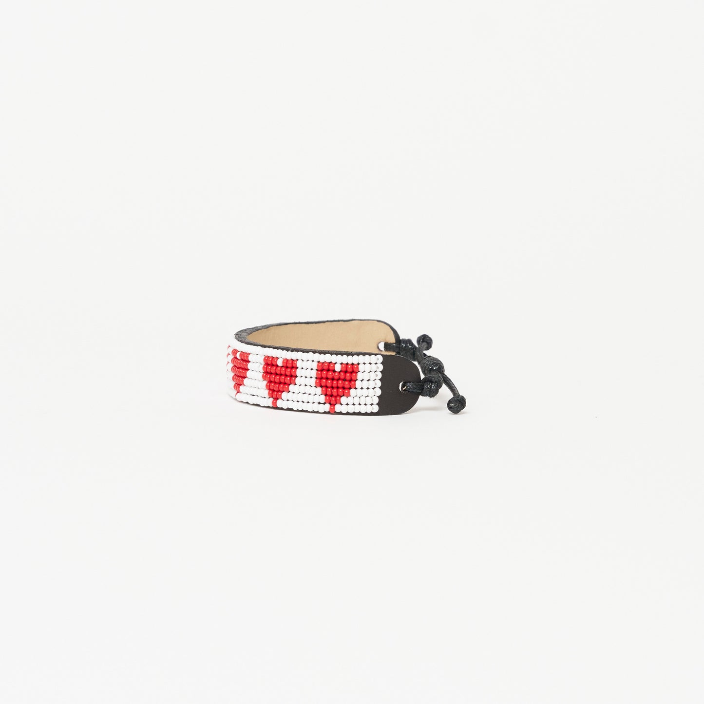 Mara Heart Bracelet - White/Red