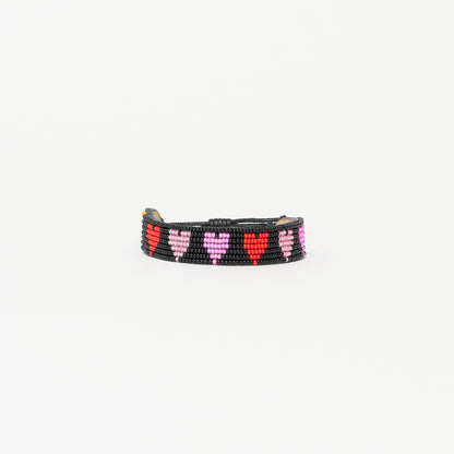 Mara Heart Bracelet - Black/ Pink Multi