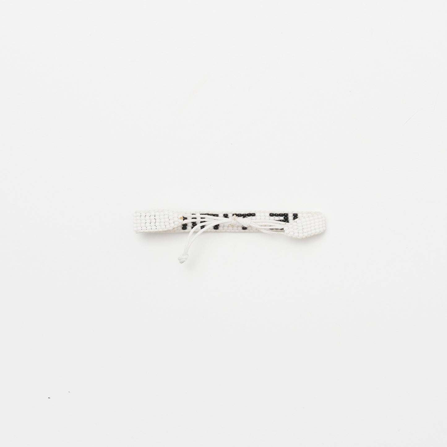 Woven JE T'AIME Bracelet - White/Black