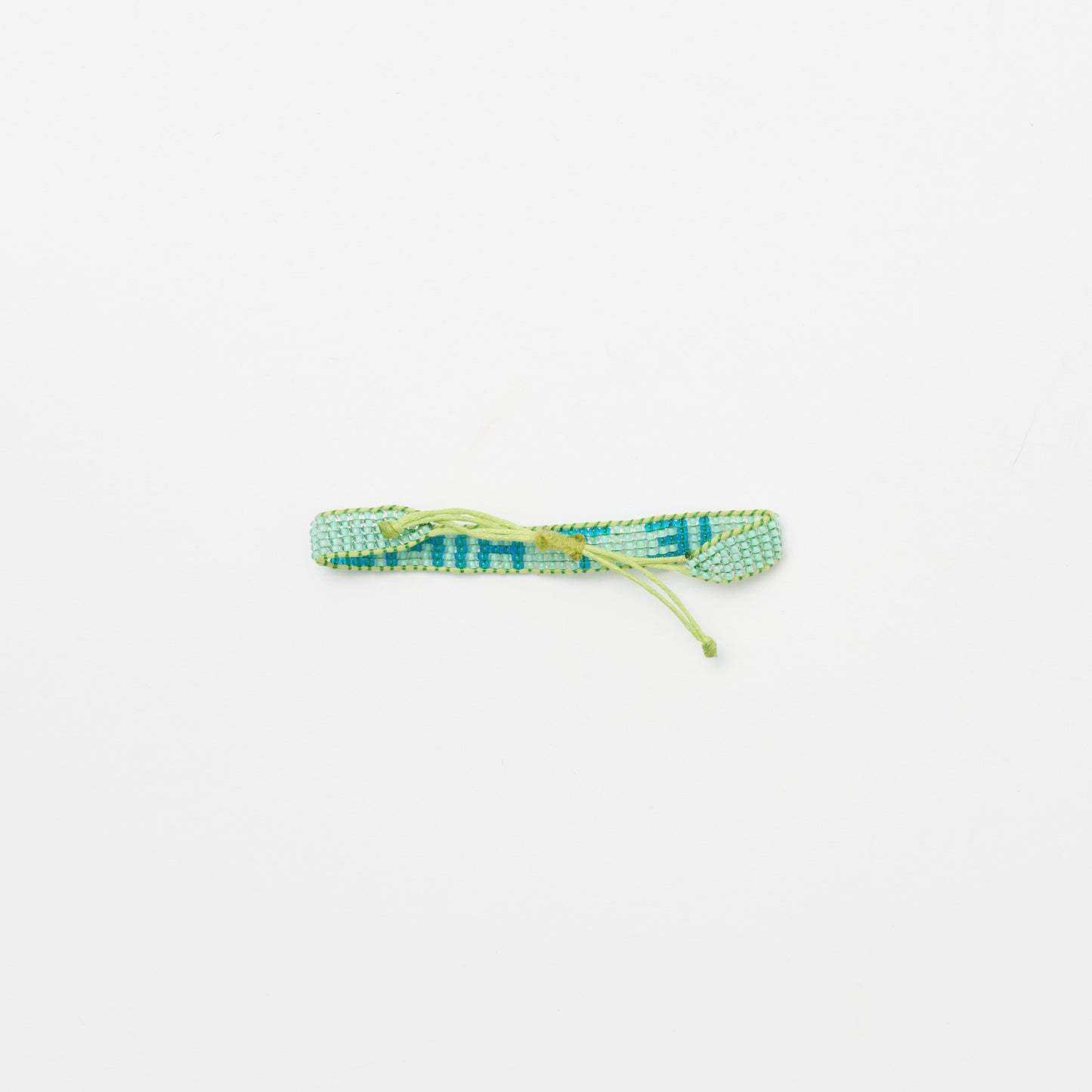 Woven JE T'AIME Bracelet - Turquoise/Cobalt