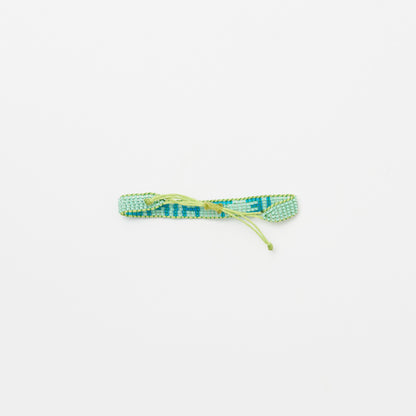 Woven JE T'AIME Bracelet - Turquoise/Cobalt