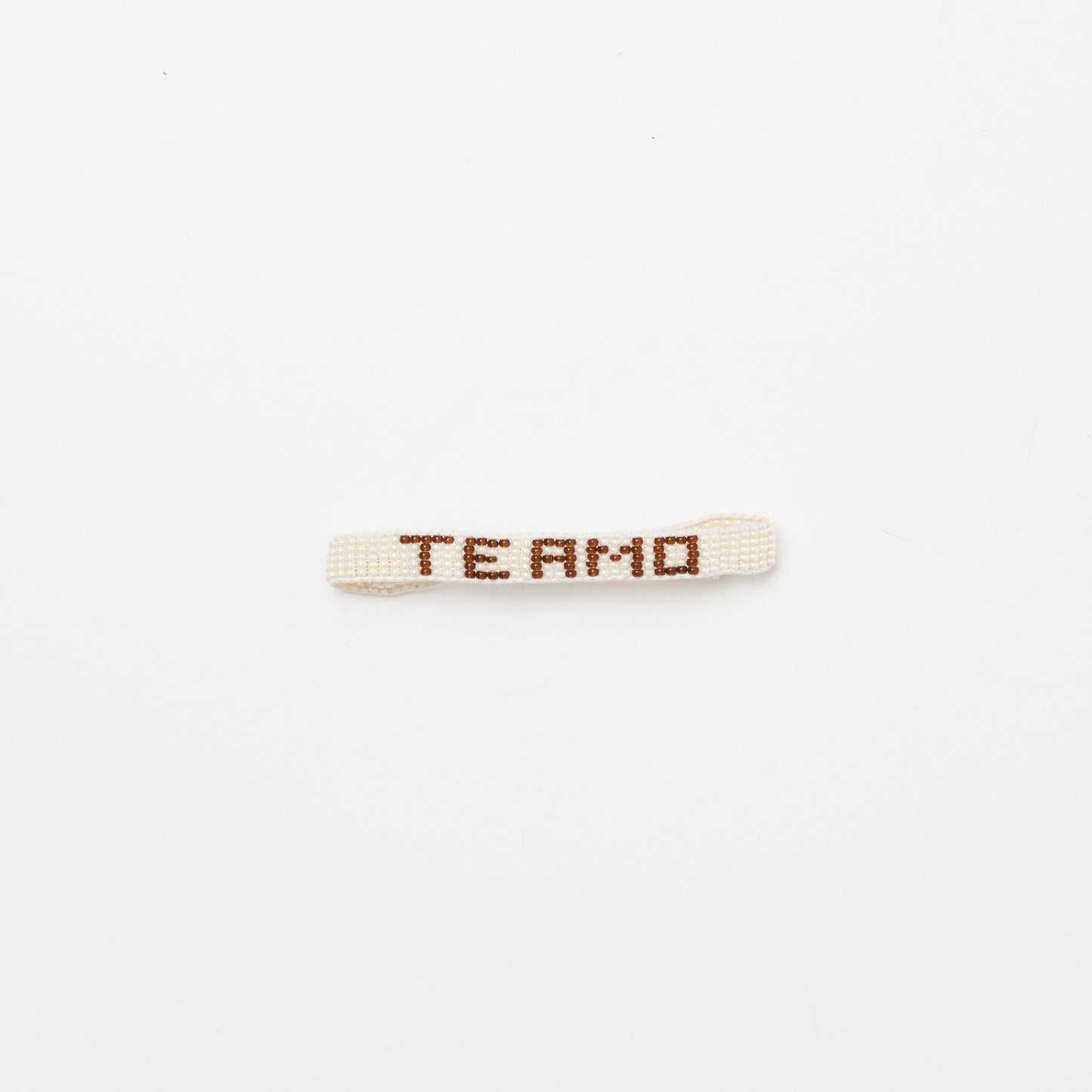 FINAL SALE: Woven TE AMO Bracelet - White/Brown