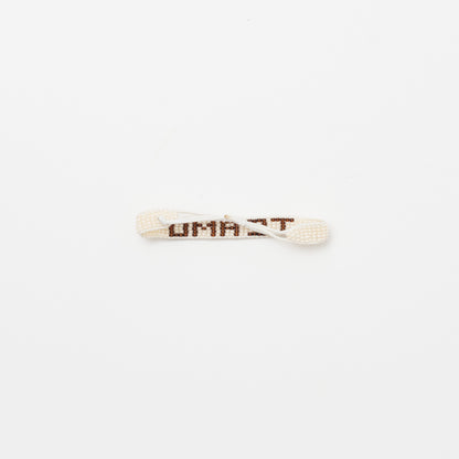 FINAL SALE: Woven TE AMO Bracelet - White/Brown