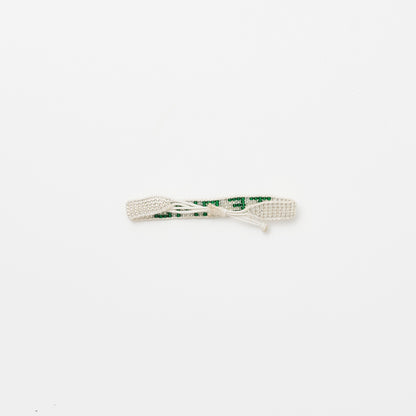 FINAL SALE: Woven TE AMO Bracelet - Silver/Green