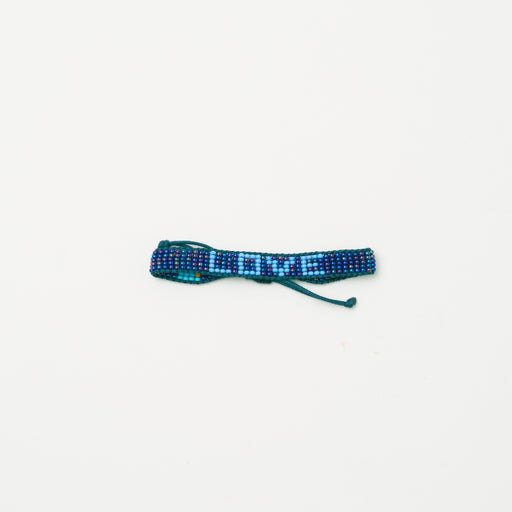 Woven LOVE Bracelet - Marine Blue/Turquoise