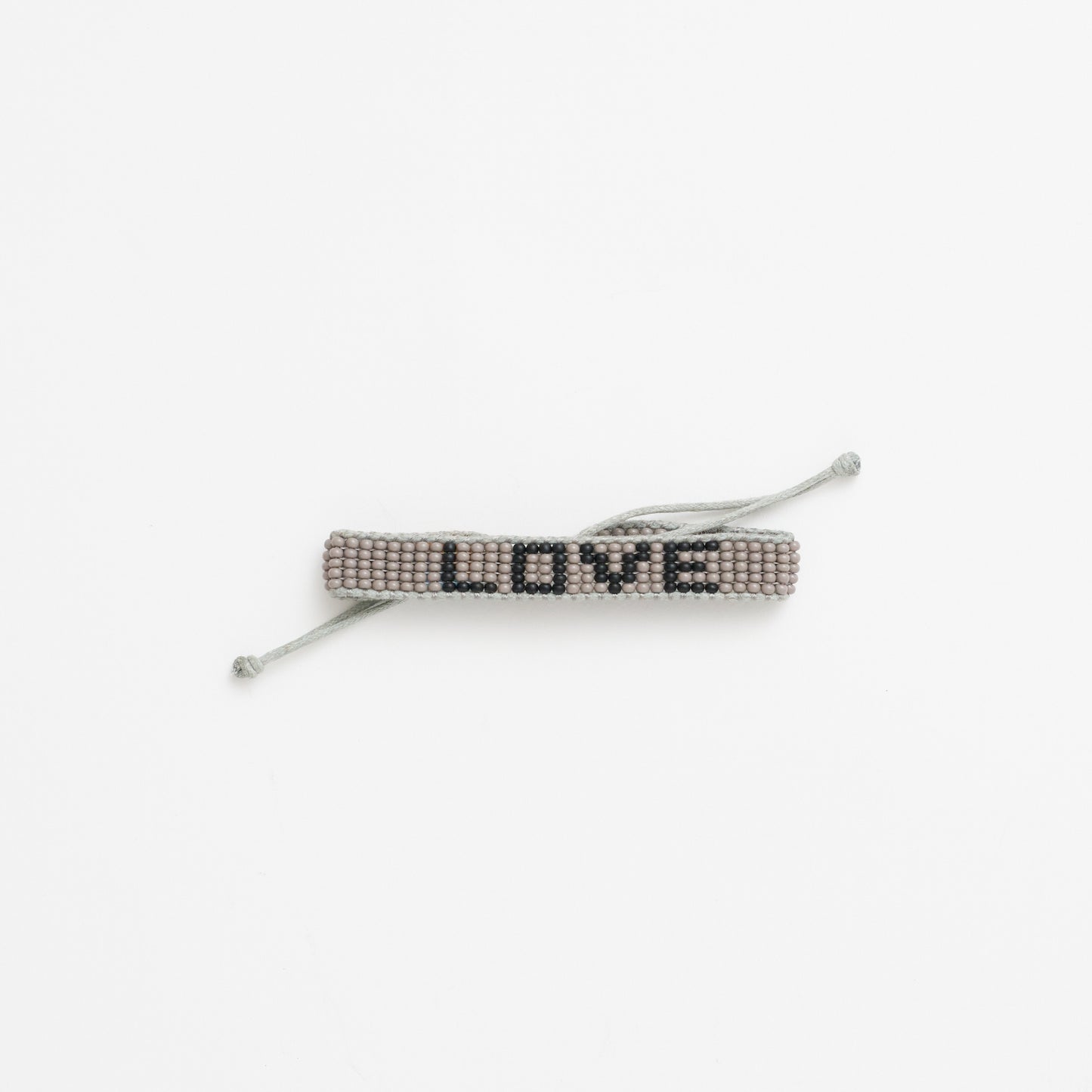 FINAL SALE: XLarge Woven LOVE Bracelet - Gray/Black