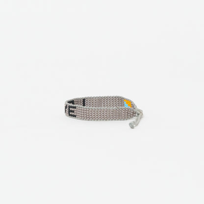 FINAL SALE: XLarge Woven LOVE Bracelet - Gray/Black