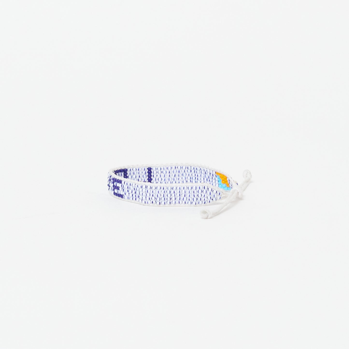 FINAL SALE: XLarge Woven LOVE Bracelet - Blue Dash/Navy