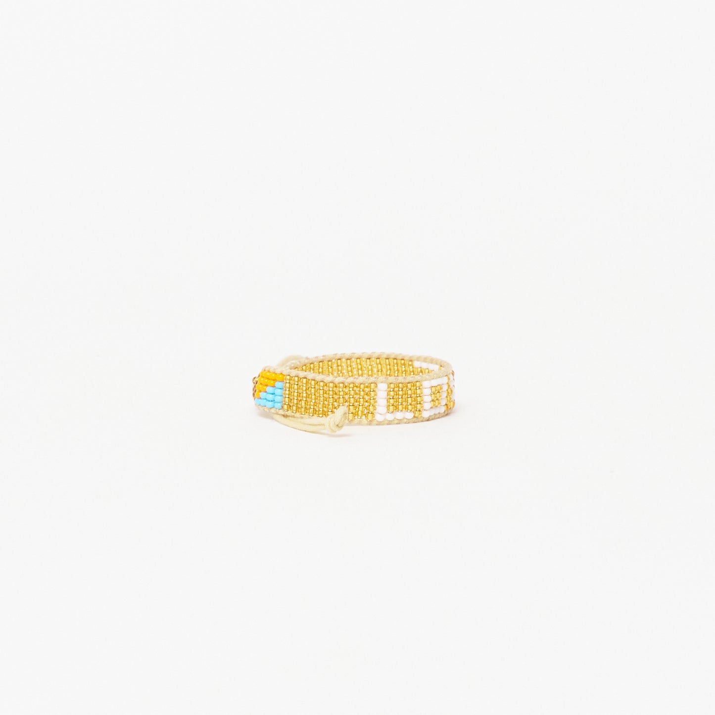 FINAL SALE: Kids Woven LOVE Bracelet - Gold/White