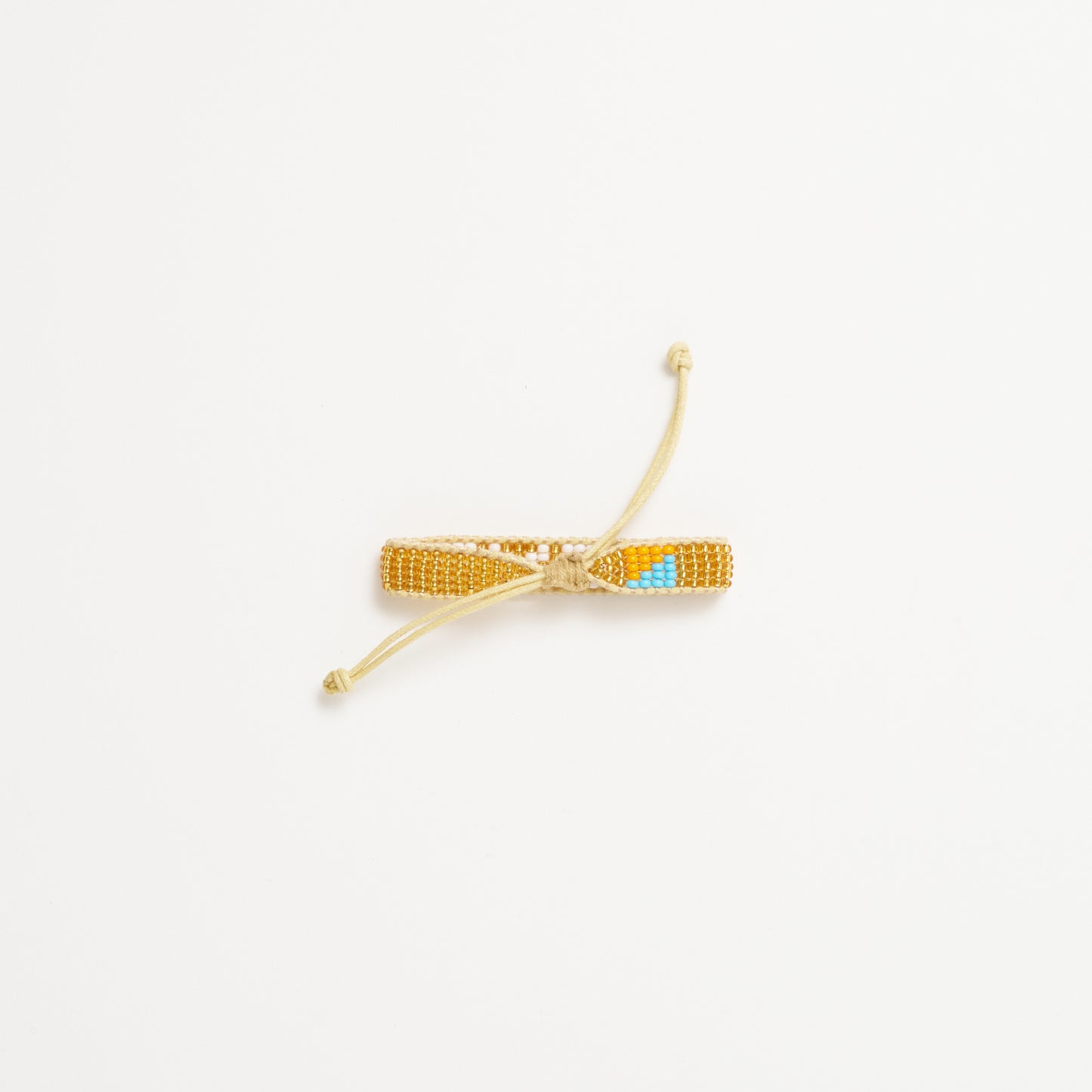 FINAL SALE: Kids Woven LOVE Bracelet - Gold/White