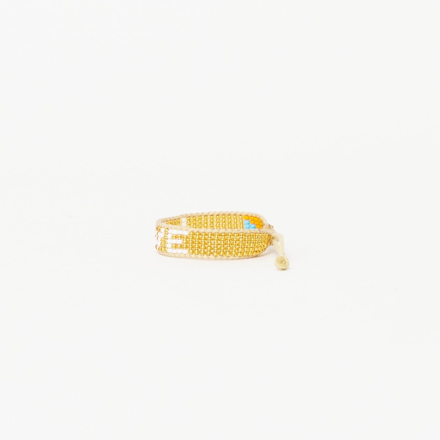 FINAL SALE: Kids Woven LOVE Bracelet - Gold/White