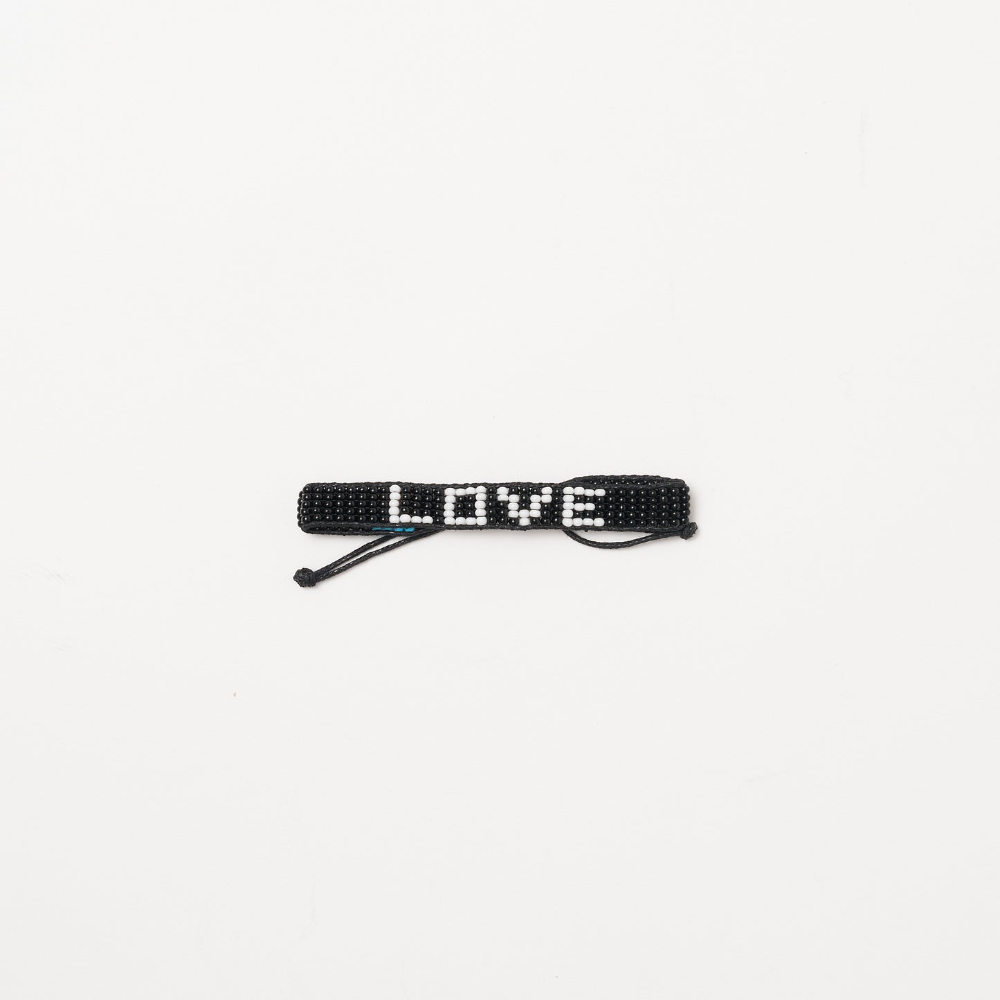 Woven LOVE Bracelet - Black/White