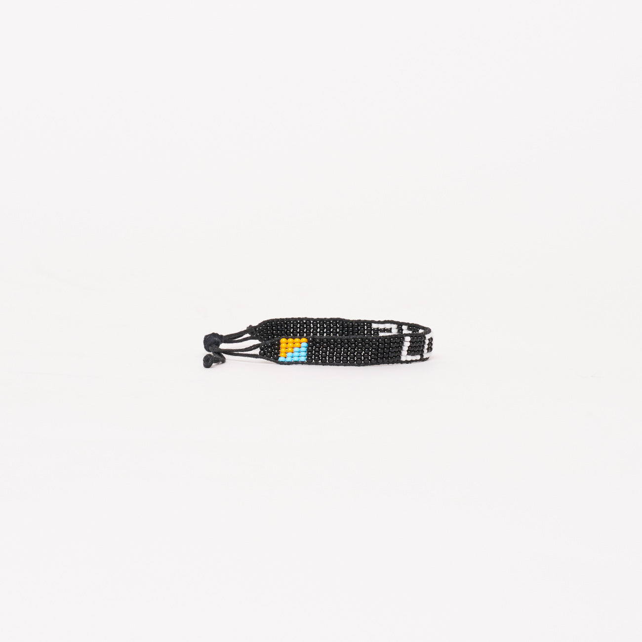 Woven LOVE Bracelet - Black/White