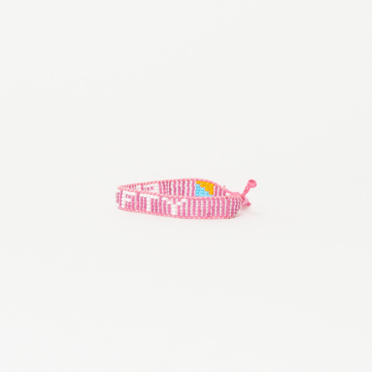 Woven SWIFTY Bracelet -  Pink/White