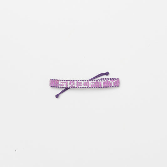 Woven SWIFTY Bracelet -  Lavendar/White