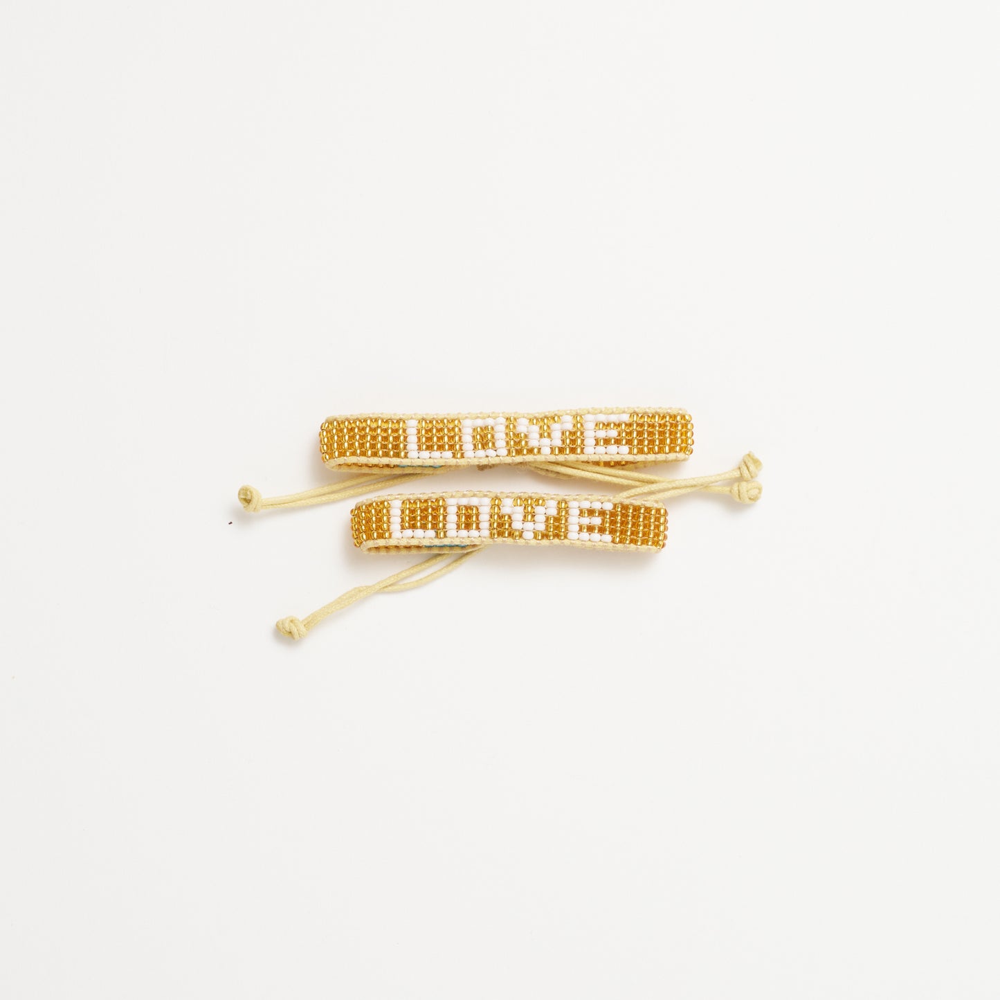 FINAL SALE: Big & Kid Woven LOVE Bracelet Pack - Gold