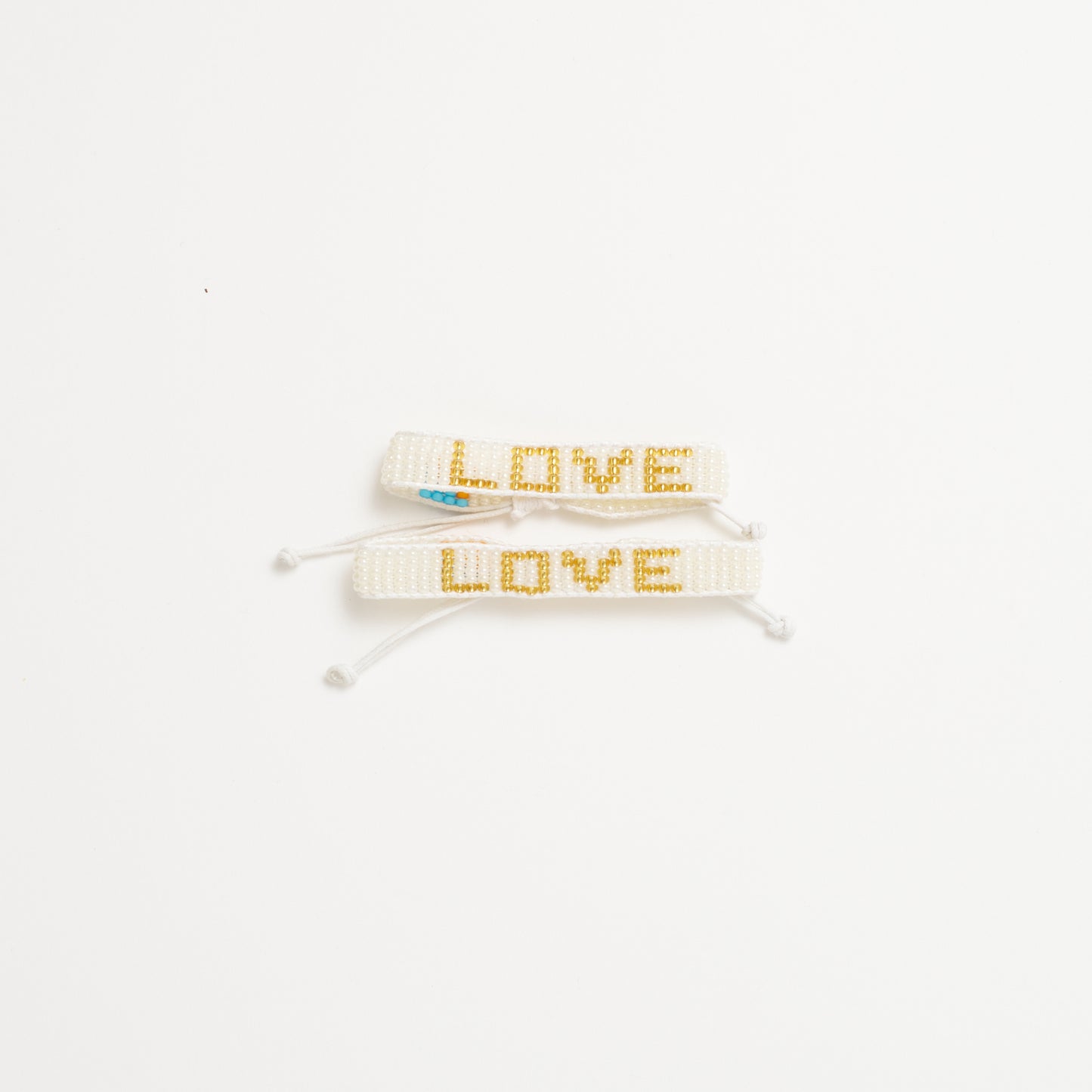 FINAL SALE: Big & Kid Woven LOVE Bracelet Pack - Pearl