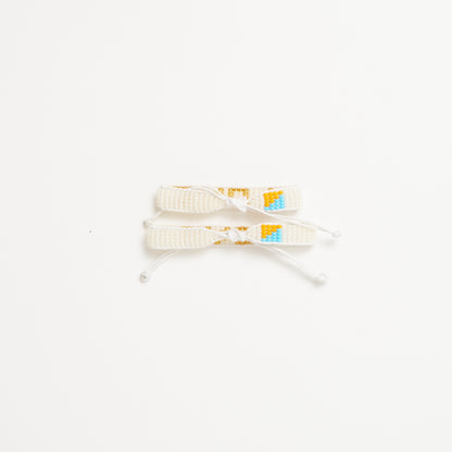 FINAL SALE: Big & Kid Woven LOVE Bracelet Pack - Pearl