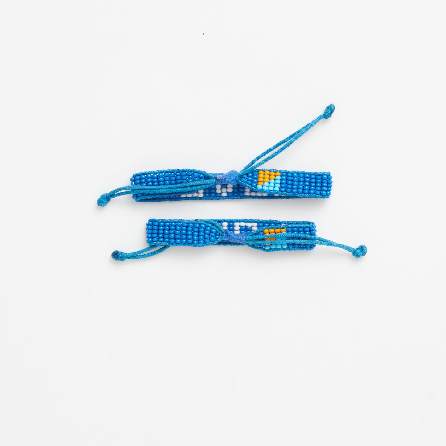 FINAL SALE: Big & Kid Woven LOVE Bracelet Pack - Denim/White