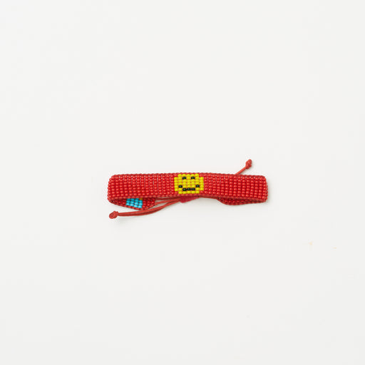 Woven Smiley Bracelet - Red