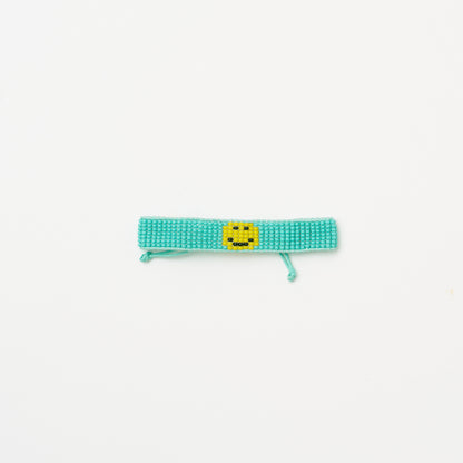 Woven Smiley Bracelet - Turquoise